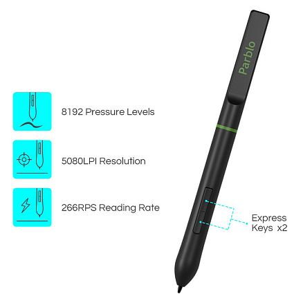Графический планшет Parblo A640 V2 (черный)