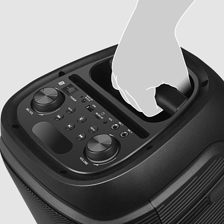 Портативная колонка Sven PS-800 с подсветкой, USB и поддержкой MicroSD карт черная