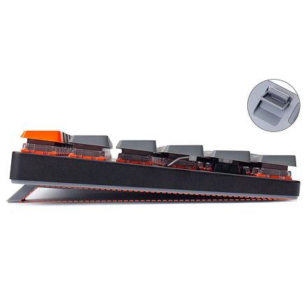 Клавиатура Keychron K3 V2 E1 RU с RGB-подсветкой (Keychron Low Profile Optical Red) механическая серая