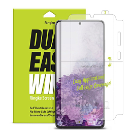 Пленка защитная Samsung Galaxy S20+ на весь экран и торцы Ringke Dual Easy прозрачная 2 шт.