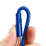 Кабель USB - MicroUSB, Lightning, Type-C 1,2 м 3.5A плетеный Baseus Data Faction синий