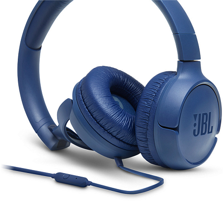 Наушники JBL Tune 500 накладные с микрофоном складные синие