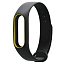 Сменный браслет для Xiaomi Mi Band 2 силиконовый Teamyo черно-желтый