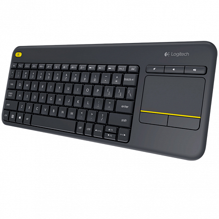 Клавиатура беспроводная для телевизора или ПК Logitech K400 Plus с тачпадом темно-серая