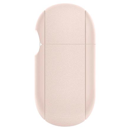 Чехол для наушников AirPods 3 силиконовый с карабином Spigen Silicone Fit розовый