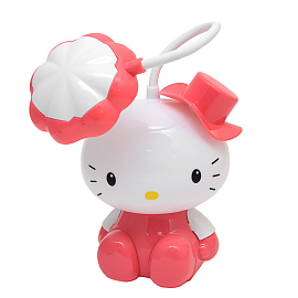 Лампа светодиодная настольная беспроводная с ночником Cartoon LD556 Hello Kitty розовая