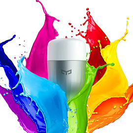 Умная лампочка светодиодная Xiaomi Yeelight E27 разноцветная