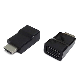 Переходник (преобразователь) HDMI - VGA (папа - мама) компактный Cablexpert черный