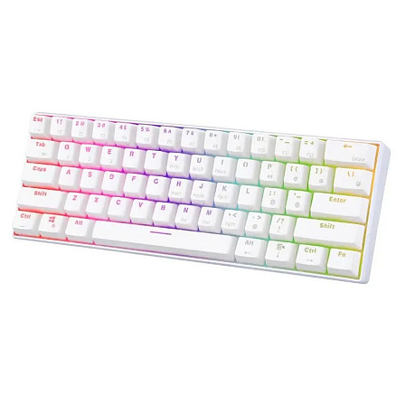 Клавиатура беспроводная Bluetooth Royal Kludge RK61 RK Red механическая с подсветкой игровая белая