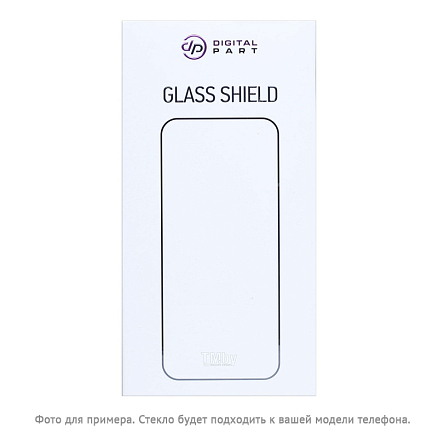 Защитное стекло для Honor X5b на весь экран противоударное Digitalpart Purple FG 2.5D черное