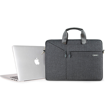 Сумка для ноутбука до 15,6 дюйма WiWU City серая
