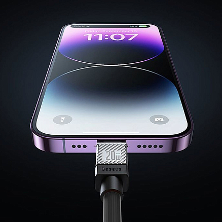 Кабель Baseus CoolPlay Series USB Type-C - Lightning (1 м, черный)