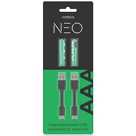 Аккумуляторы AAA (пальчиковые маленькие) 490мАч Rombica NEO X3C комплект 2 шт.