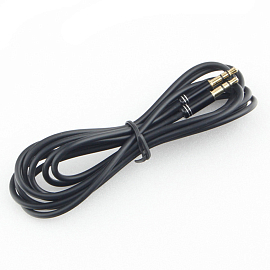 Кабель 3,5 мм - 3,5 мм (стандартный аудио разъем) 2 м Cablexpert CCAB-02 черный