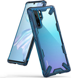Чехол для Huawei P30 Pro гибридный Ringke Fusion X синий