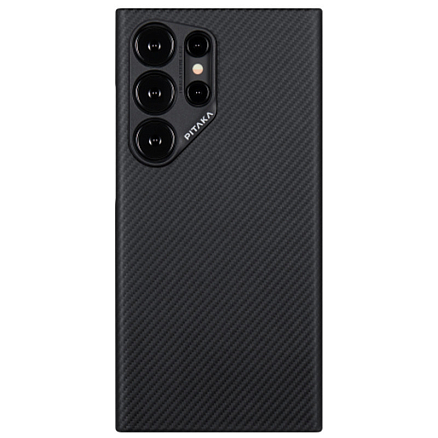 Чехол для Samsung Galaxy S24 Ultra кевларовый тонкий Pitaka MagEZ 4 черно-серый
