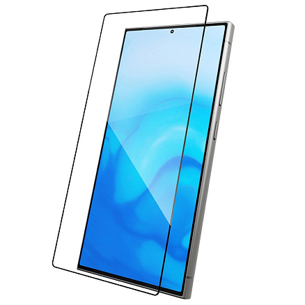Защитное стекло для Samsung Galaxy S24 Ultra на весь экран противоударное VLP C-Glass 2.5D черное