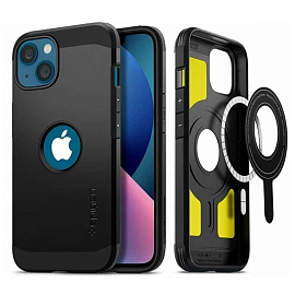 Чехол для iPhone 13 гибридный для экстремальной защиты Spigen SGP Tough Armor MagSafe черный