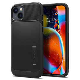 Чехол для iPhone 14 Plus гибридный Spigen Slim Armor черный