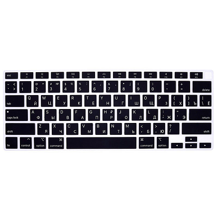 Накладка на клавиатуру защитная для Apple MacBook Air 13 (2020) А2179 USA (русские буквы) черная