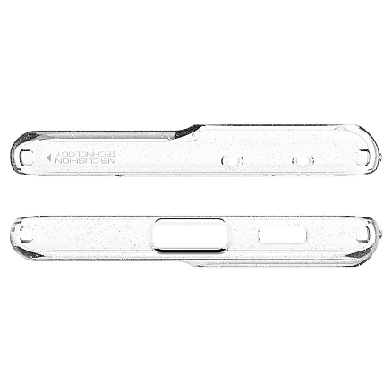 Чехол для Samsung Galaxy S21 Ultra гелевый с блестками Spigen SGP Liquid Crystal Glitter прозрачный