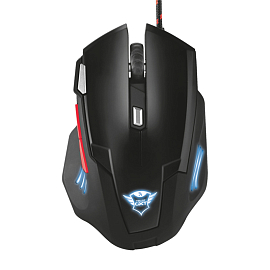 Мышь проводная USB оптическая Trust GXT111 7 кнопок 2500 dpi игровая черная