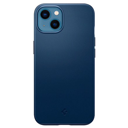 Чехол для iPhone 13 mini пластиковый тонкий Spigen Thin Fit синий