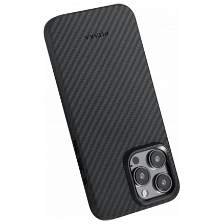 Чехол для iPhone 15 Pro Max гибридный Pitaka MagEZ 4 черно-серый