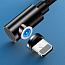 Кабель USB - Lightning для зарядки iPhone 1 м 2А магнитный с угловым Lightning Usams U54 черный