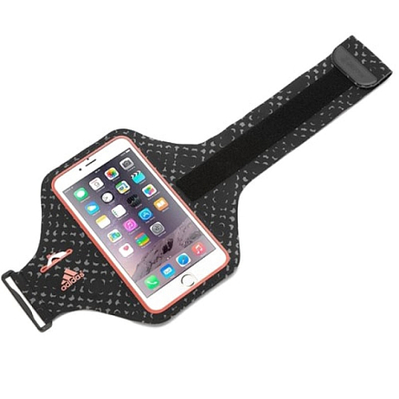 Чехол для iPhone 6 Plus, 6S Plus спортивный наручный Griffin (США) Armband Adidas черно-красный
