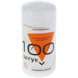 Салфетки для чистки дисплеев Konoos KBU-100 в тубе 100 шт.