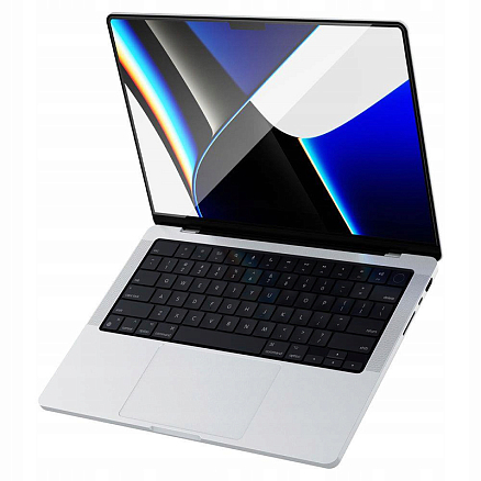 Защитное стекло для Apple MacBook Pro 14 2021 A2442 на экран противоударное Spigen Glass FC черное