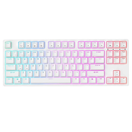 Клавиатура беспроводная Bluetooth Royal Kludge RK87 RK Red механическая с подсветкой игровая белая