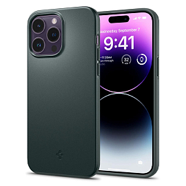 Чехол для iPhone 14 Pro пластиковый Spigen Thin Fit зеленый