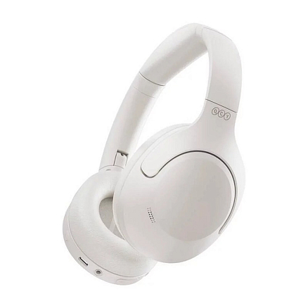 Наушники беспроводные Bluetooth QCY H3 Lite накладные с микрофоном и активным шумоподавлением белые