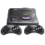 Игровая приставка Retro Genesis HD Ultra 16Bit 225 игр с двумя беспроводными геймпадами черная