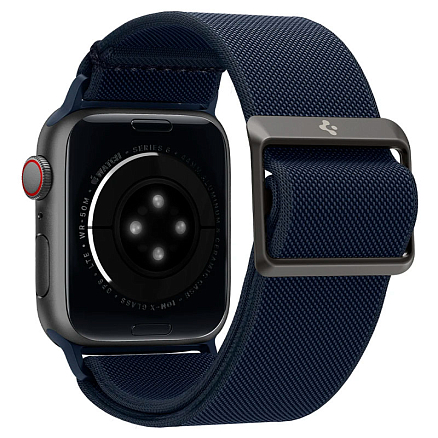 Ремешок-браслет для Apple Watch 42 и 44 мм текстильный Spigen Fit Lite темно-синий