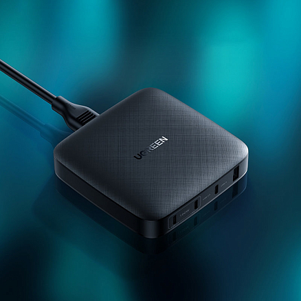 Зарядное устройство сетевое с USB и тремя Type-C входами 100W Ugreen CD226 (быстрая зарядка PD, QC) черное