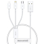 Кабель USB - Lightning, MicroUSB, Type-C 0,5 м 3.5A Baseus Superior белый