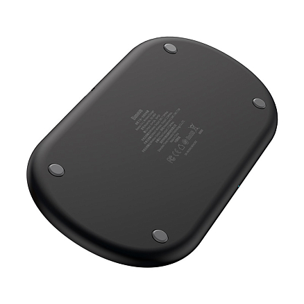 Беспроводная зарядка 3-в-1 для телефона, Apple Watch, наушников Baseus Smart (быстрая зарядка) черная