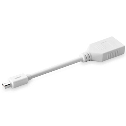 Переходник Mini DisplayPort - DisplayPort (папа - мама) Ugreen 10445 белый 