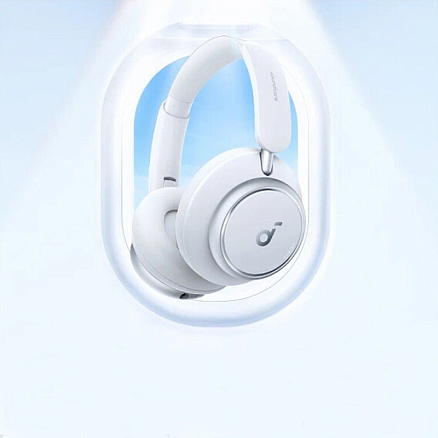 Наушники беспроводные Anker SoundCore Space Q45 полноразмерные с микрофоном и активным шумоподавлением белые