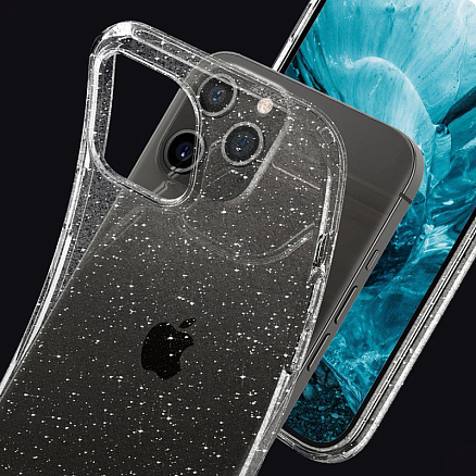 Чехол для iPhone 12 Pro Max гелевый с блестками Spigen SGP Liquid Crystal Glitter прозрачный