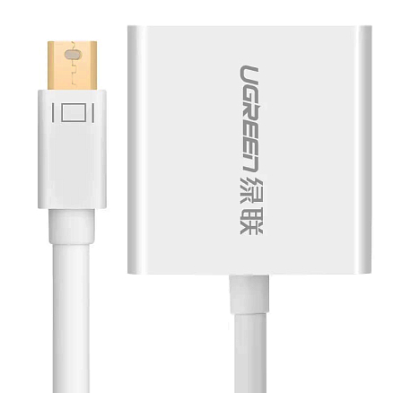 Переходник Mini DisplayPort - DVI-D (папа - мама) 15 см Ugreen 10402 серебристый