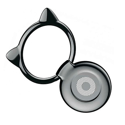 Держатель для телефона на палец Baseus Cat черный