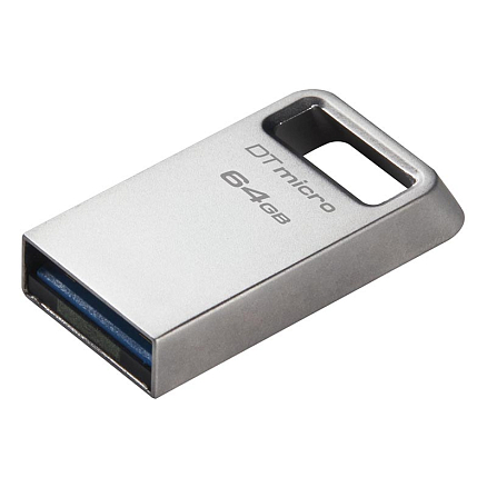 Флешка Kingston DataTraveler Micro DTMC3G2 64GB USB 3.2 Gen 1 металл серебристая