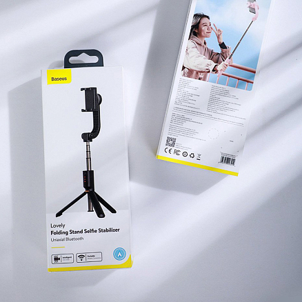 Монопод-стабилизатор со штативом Baseus Lovely Gimbal 1-осевой черный