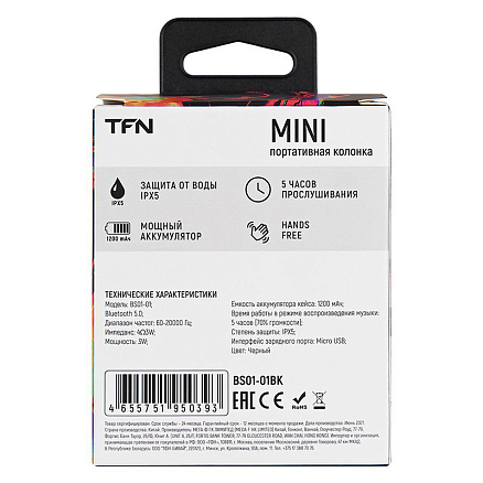 Портативная колонка TFN Mini черная