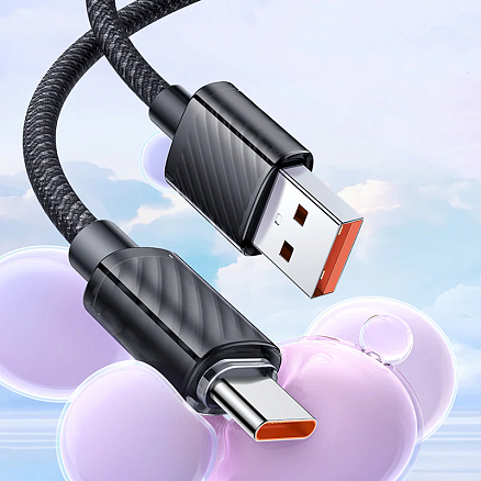 Кабель Type-C - USB 2.0 для зарядки 1,2 м 6А 100W плетеный McDodo CA-3650 (быстрая зарядка Huawei, QC) черный