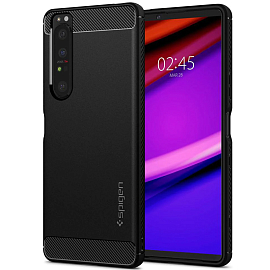 Чехол для Sony Xperia 1 III гелевый Spigen Rugged Armor черный
